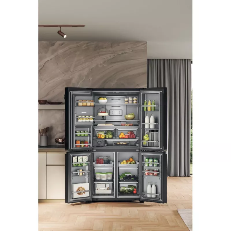 Frigorífico side-by-side Whirlpool WQ9I FO2BX EF independiente 592 L negro