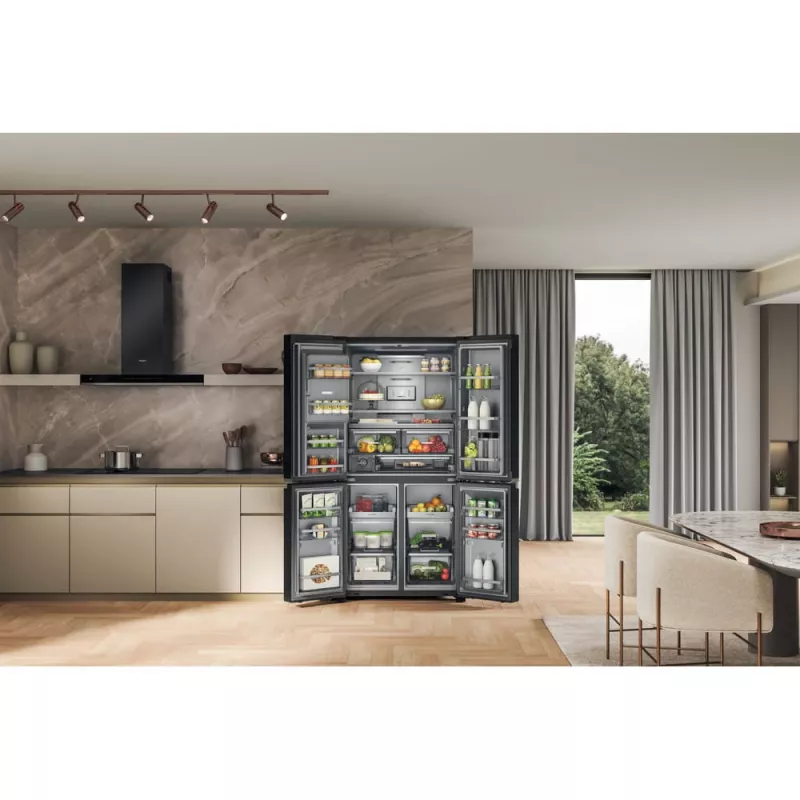 Frigorífico side-by-side Whirlpool WQ9I FO2BX EF independiente 592 L negro