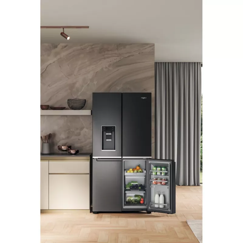 Frigorífico side-by-side Whirlpool WQ9I FO2BX EF independiente 592 L negro