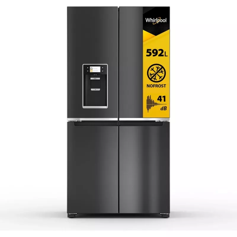 Frigorífico side-by-side Whirlpool WQ9I FO2BX EF independiente 592 L negro