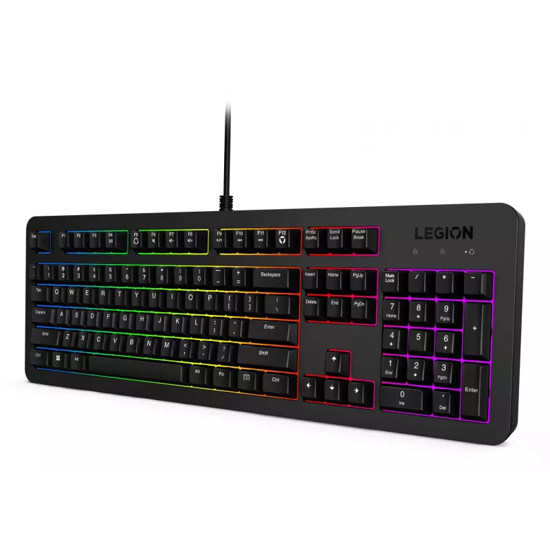 Teclado y ratón Lenovo GX31N91913 gaming USB US inglés negro