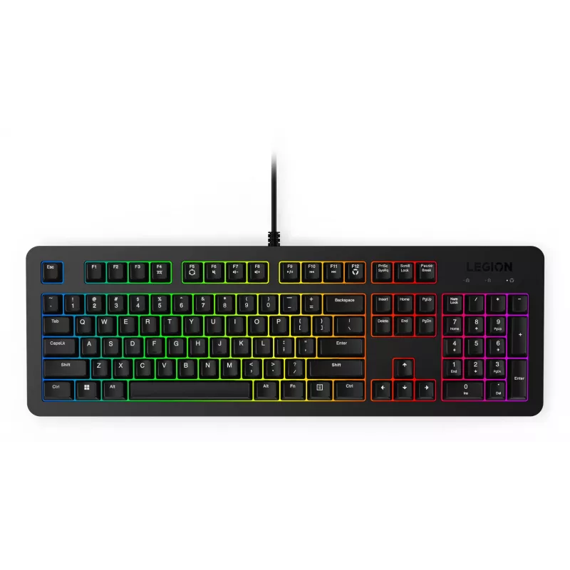 Teclado y ratón Lenovo GX31N91913 gaming USB US inglés negro