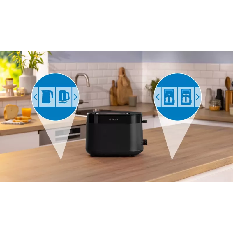 Tostadora Bosch TAT2M123 6 2 rebanadas 950 W negra