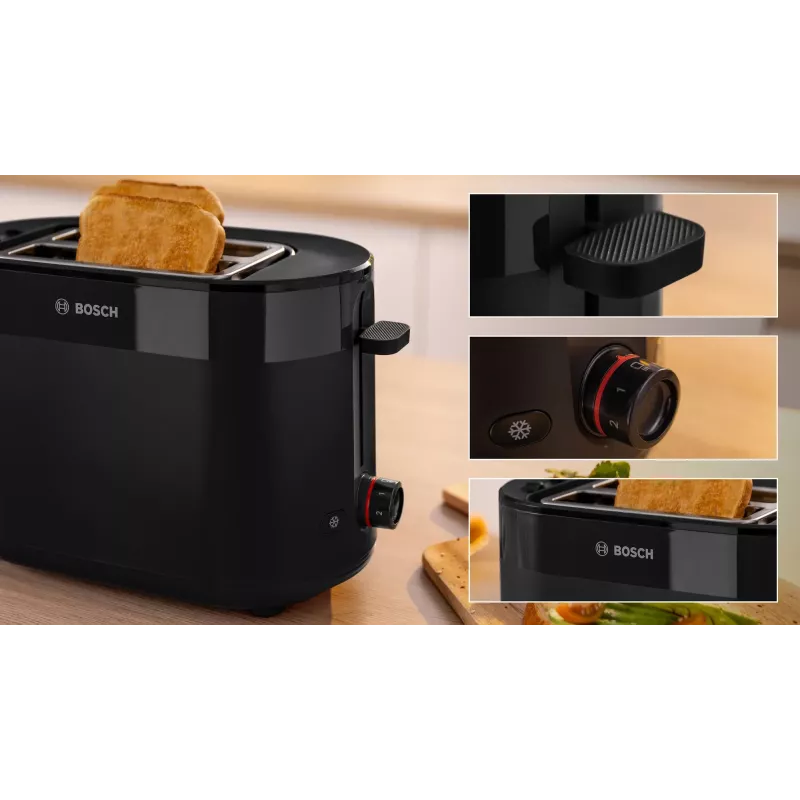 Tostadora Bosch TAT2M123 6 2 rebanadas 950 W negra