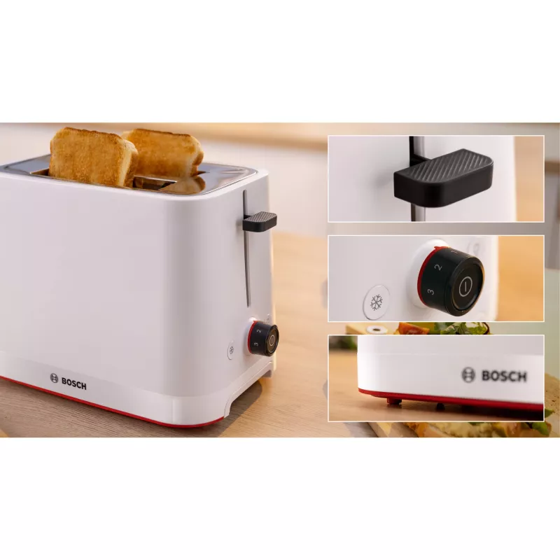 Bosch MyMoment TAT3M121 tostadora compacta, 2 ranuras, 950 W, blanca