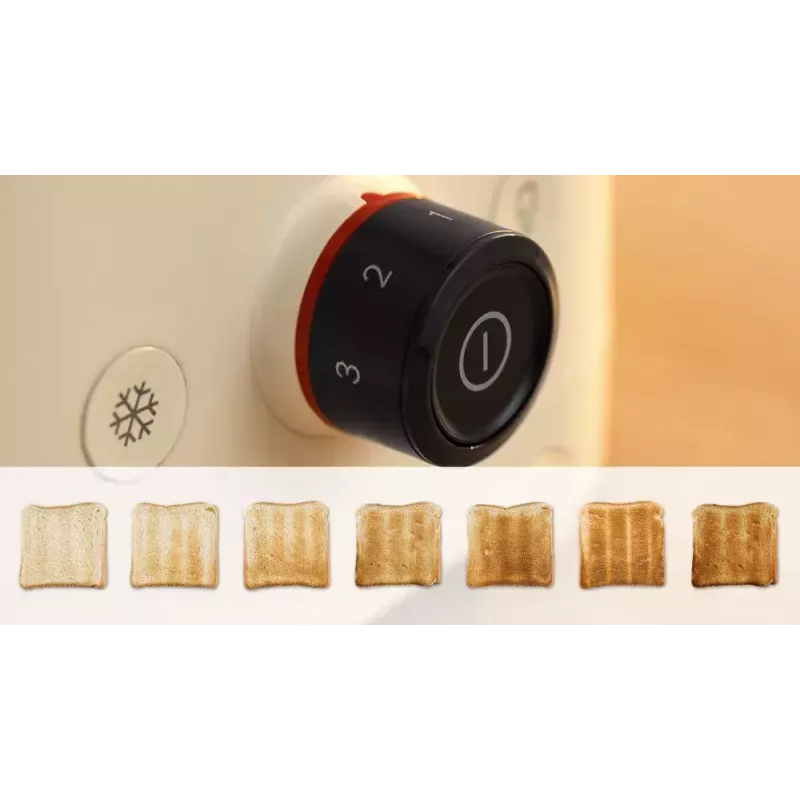 Tostadora Bosch Compact TAT3M127 – 2 ranuras beige carcasa de plástico, diseño compacto