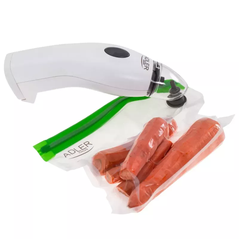 Adler AD 4515 set de extracción de aire al vacío para alimentos, blanco