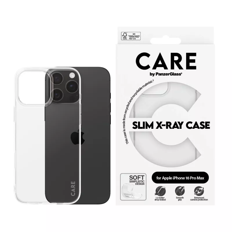 Funda PanzerGlass CARE™ by ® X-Ray iPhone 16 Pro Max, funda, Apple, Apple - iPhone 16 Pro Max, transparente