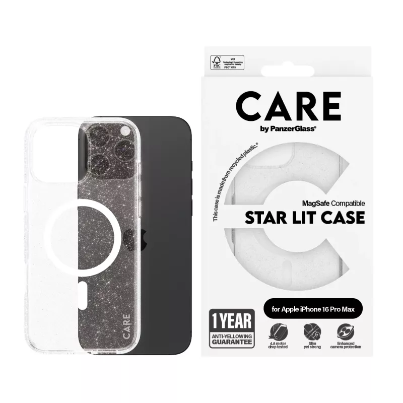 Funda PanzerGlass CARE™ by ® Urban Combat Case Star Lit w. White MagSafe iPhone 16 Pro Max