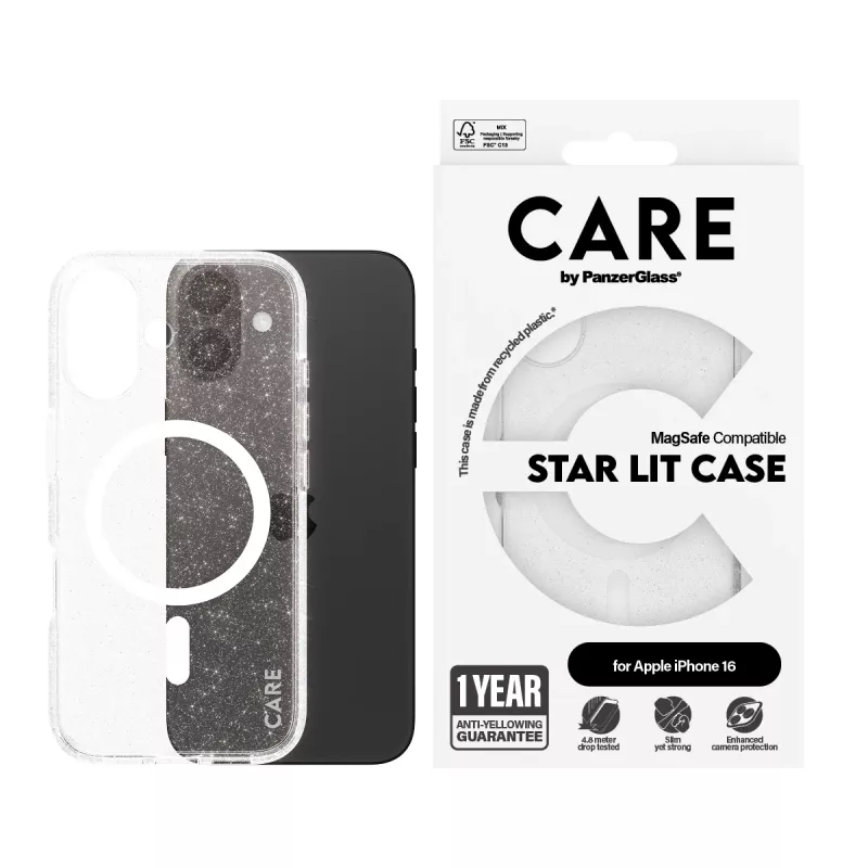 Funda PanzerGlass CARE™ by ® Urban Combat Case Star Lit w. White MagSafe iPhone 16