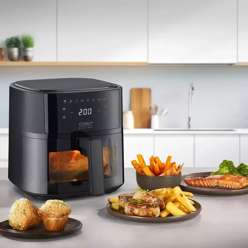 Freidora de aire Caso Designer freidora de aire 6.0 — 1700 W, capacidad 6 L, negra