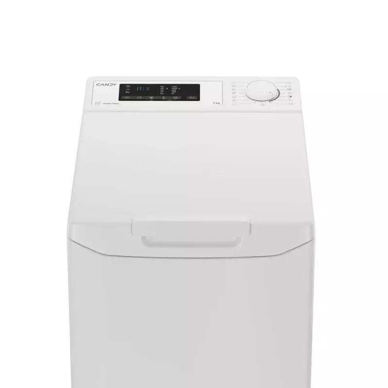 Lavadora CANDY TCA273D3-S carga superior 7 kg, 1200 rpm, clase energética C, blanca