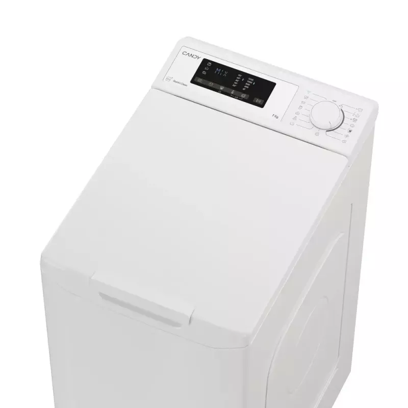 Lavadora CANDY TCA273D3-S carga superior 7 kg, 1200 rpm, clase energética C, blanca
