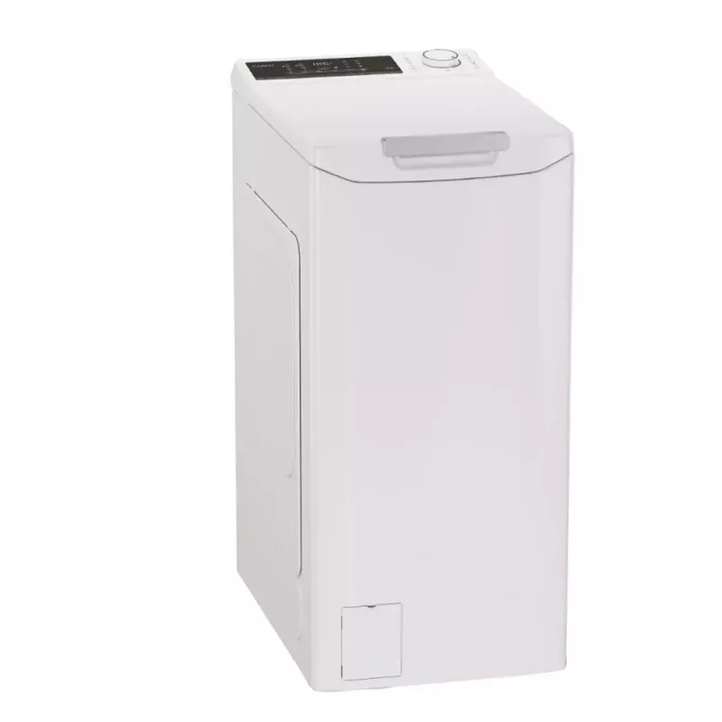 Lavadora de carga superior CANDY TCA284TM5-S — 8 kg, 1200 rpm, clase de eficiencia energética A, 410×600×860 mm, blanca