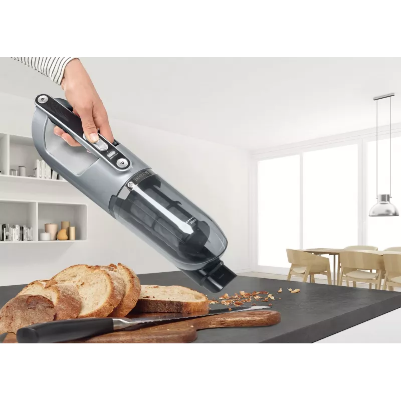 Aspirador escoba Bosch BCH3P210 2 en 1, limpieza en seco, depósito de polvo 0,4 L, inalámbrico + con cable, gris/negro, 3 kg