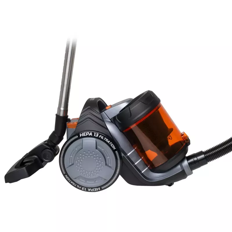 Aspirador sin bolsa Adler AD 7065 — 700 W, depósito de polvo 1,6 L, HEPA, radio 9 m, negro/rojo