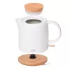 Hervidor eléctrico Adler AD 1304 — 1 L, 1200 W, carcasa de cerámica, tapa abatible, base giratoria 360°, blanco