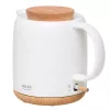 Hervidor eléctrico Adler AD 1304 — 1 L, 1200 W, carcasa de cerámica, tapa abatible, base giratoria 360°, blanco