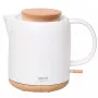 Hervidor eléctrico Adler AD 1304 — 1 L, 1200 W, carcasa de cerámica, tapa abatible, base giratoria 360°, blanco