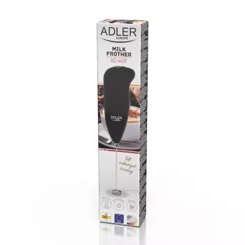 Espumador de leche eléctrico de mano Adler AD 4491 batidor de acero inoxidable negro