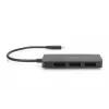Digitus DS-45334 hub de vídeo MST de 3 puertos, USB-C a 3x DisplayPort, negro