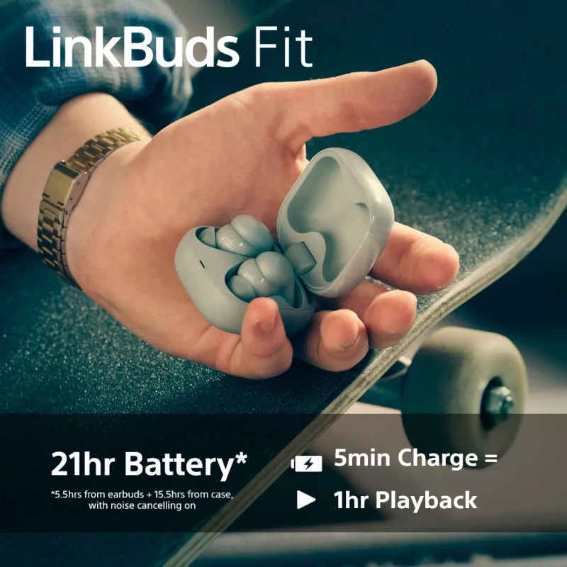 Auriculares inalámbricos In-Ear Sony LinkBuds Fit WFLS910NB — Bluetooth, 20–20000 Hz, 10 m de alcance, 75 g, negro