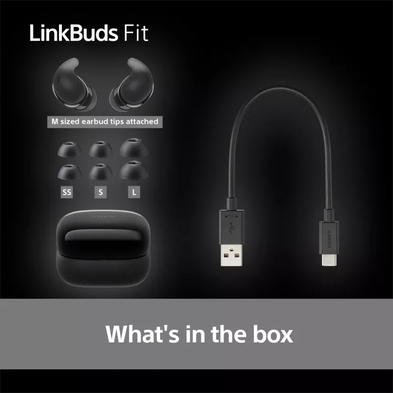 Auriculares inalámbricos In-Ear Sony LinkBuds Fit WFLS910NB — Bluetooth, 20–20000 Hz, 10 m de alcance, 75 g, negro