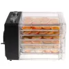 Deshidratador de alimentos Adler AD 6660, 600 W, 6 bandejas, termostato regulable, acero, diseño plegable
