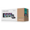 DeepCool LT360 ARGB R-LT360-BKAMNC-G-1 refrigeración líquida todo en uno para CPU, radiador de 360 mm, 3 ventiladores de 120 mm, 600-2400 RPM, 72,04 CFM, LGA1851/LGA1700/LGA1200/AM5/AM4, negro