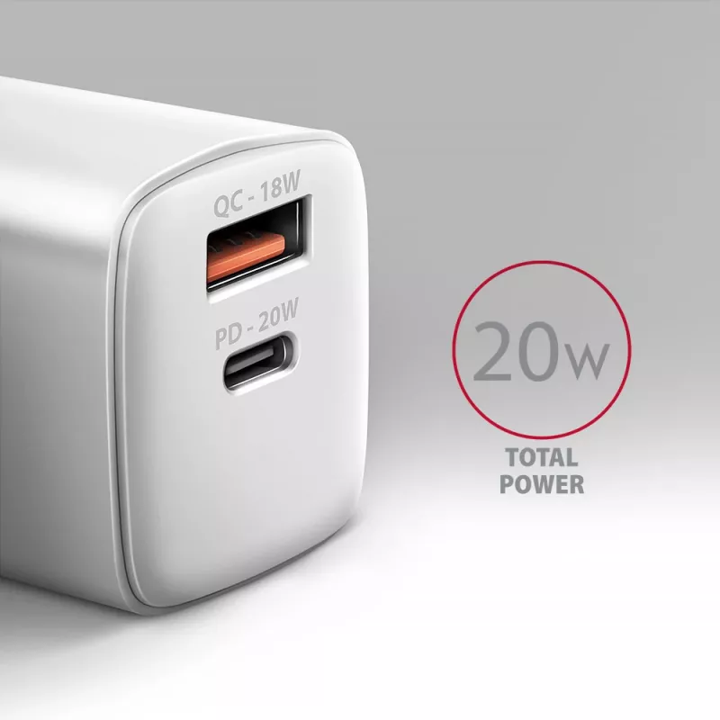 Cargador para dispositivos móviles Axagon ACU-PQ20W universal blanco