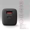 Cargador de pared Axagon ACU-PQ30 PD3.0 y QC4+ 2 salidas 30W