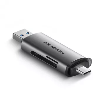 Lector de tarjetas Axagon CRE-SAC SuperSpeed USB-C+USB-A 5 Gbit/s