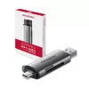 Lector de tarjetas Axagon CRE-SAC SuperSpeed USB-C+USB-A 5 Gbit/s