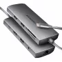 Axagon HMC-8HLSA, hub USB 5Gbps, 3x USB-A, HDMI 4K/60Hz, RJ-45, SD/microSD, audio, PD 100W