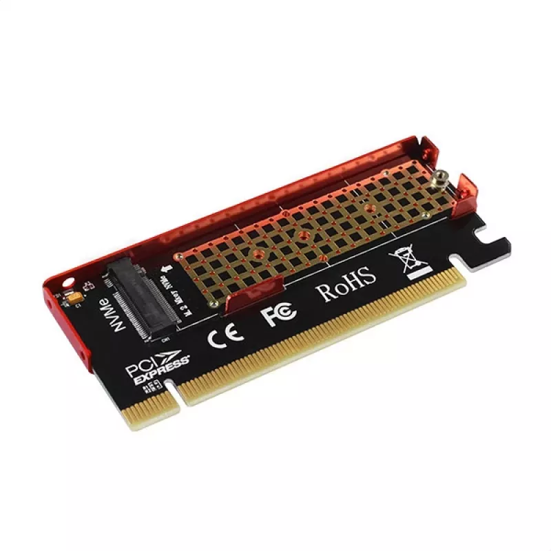 Adaptador Axagon PCEM2-S PCIe x16 - ranura M.2 NVMe M-Key, con disipador de aluminio pasivo