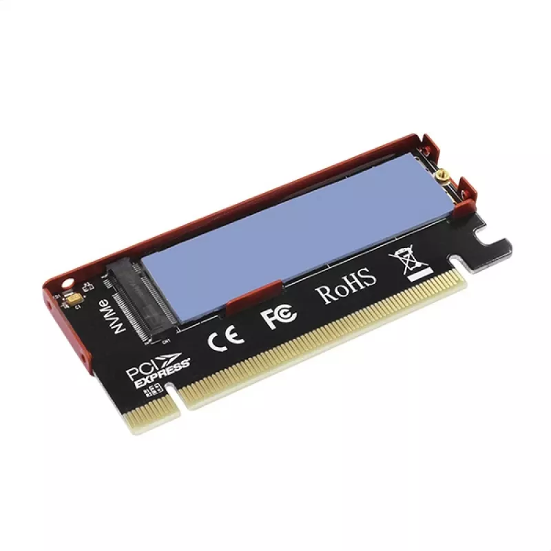Adaptador Axagon PCEM2-S PCIe x16 - ranura M.2 NVMe M-Key, con disipador de aluminio pasivo