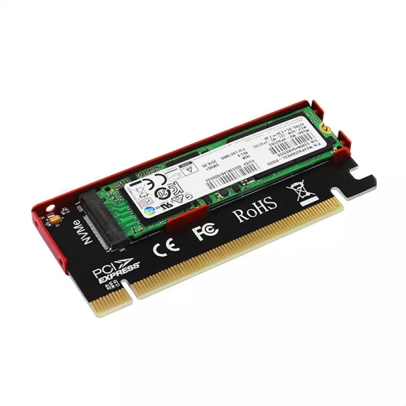 Adaptador Axagon PCEM2-S PCIe x16 - ranura M.2 NVMe M-Key, con disipador de aluminio pasivo
