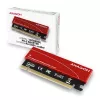 Adaptador Axagon PCEM2-S PCIe x16 - ranura M.2 NVMe M-Key, con disipador de aluminio pasivo