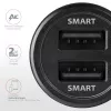 Cargador de coche automático Axagon PWC-5V5 SMART 24W, 2 puertos USB-A, 5V/2,4A + 5V/2,4A