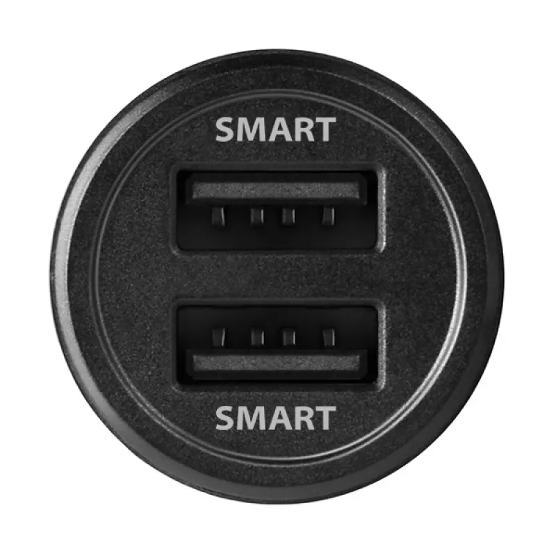 Cargador de coche automático Axagon PWC-5V5 SMART 24W, 2 puertos USB-A, 5V/2,4A + 5V/2,4A