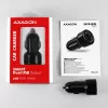 Cargador de coche automático Axagon PWC-5V5 SMART 24W, 2 puertos USB-A, 5V/2,4A + 5V/2,4A
