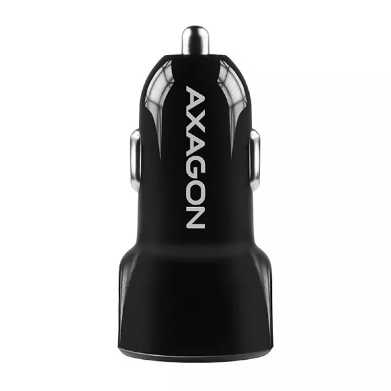 Cargador de coche automático Axagon PWC-5V5 SMART 24W, 2 puertos USB-A, 5V/2,4A + 5V/2,4A