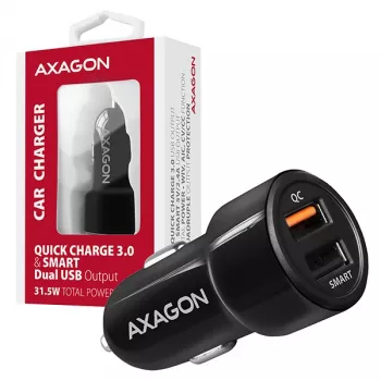 Cargador para dispositivos móviles móvil, smartphone, tablet, universal negro mechero de coche carga rápida coche Axagon PWC-QC5