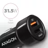 Cargador para dispositivos móviles móvil, smartphone, tablet, universal negro mechero de coche carga rápida coche Axagon PWC-QC5