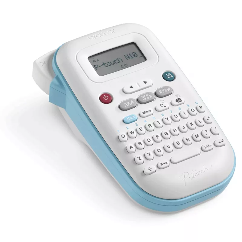 Impresora de etiquetas Brother PT-N10 transferencia térmica — ancho máx. 12 mm, velocidad de impresión 9 mm/s, LCD, a pilas