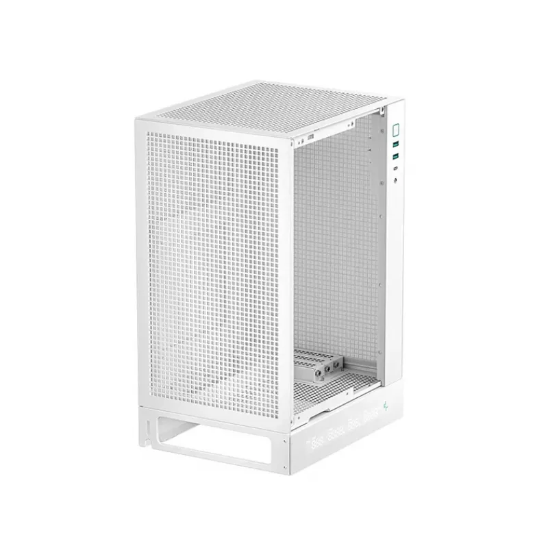 DeepCool CH170 Digital R-CH170-WHNPI0D-G-1 caja de PC Mini-ITX Mini Tower sin fuente de alimentación, 2x USB 3.0, USB-C, blanca