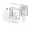 Caja de PC DeepCool CG580 4F WH semitorre ATX/Micro ATX/ITX, cristal templado, 3×120 mm + 120 mm trasero, blanca