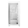 Caja de PC DeepCool CG580 4F WH semitorre ATX/Micro ATX/ITX, cristal templado, 3×120 mm + 120 mm trasero, blanca
