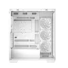 Caja de PC DeepCool CG580 4F WH semitorre ATX/Micro ATX/ITX, cristal templado, 3×120 mm + 120 mm trasero, blanca