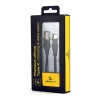 Cable de carga y datos USB Type-C de silicona premium GEMBIRD, 1,5 m – Negro